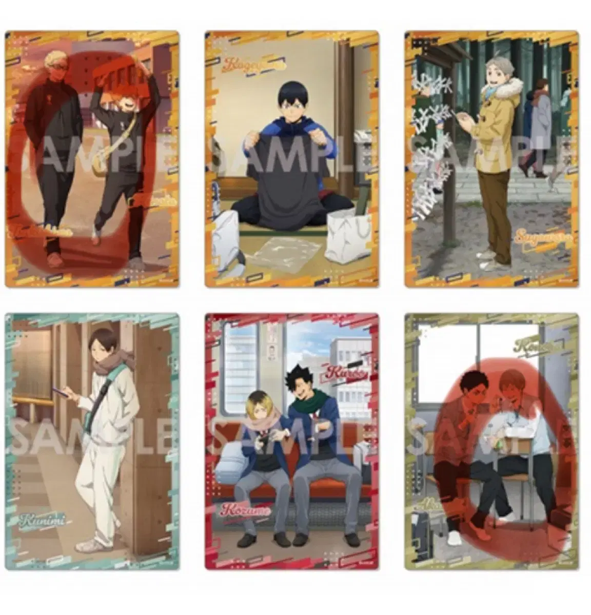 Haikyuu ONE FINE DAY! Metallic clearsheet kard postcard