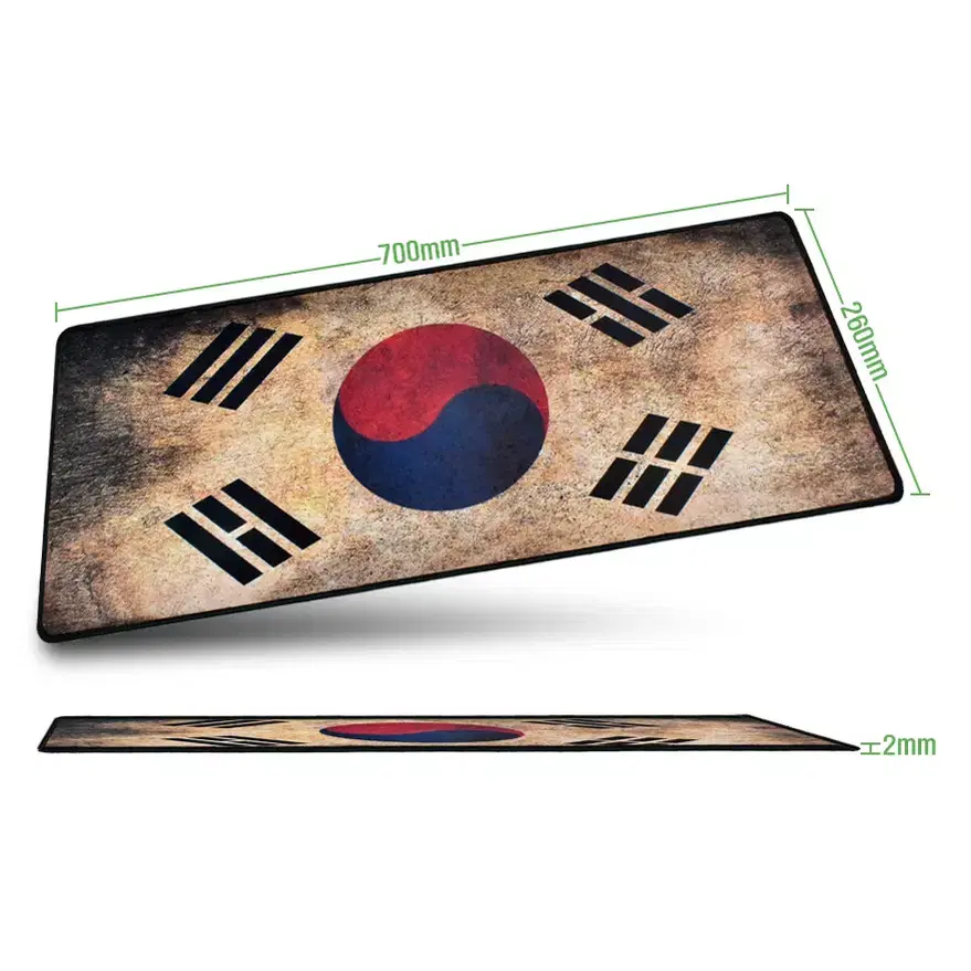 빈티지국기 700x260x2mm 장패드 대한민국-블랙라인