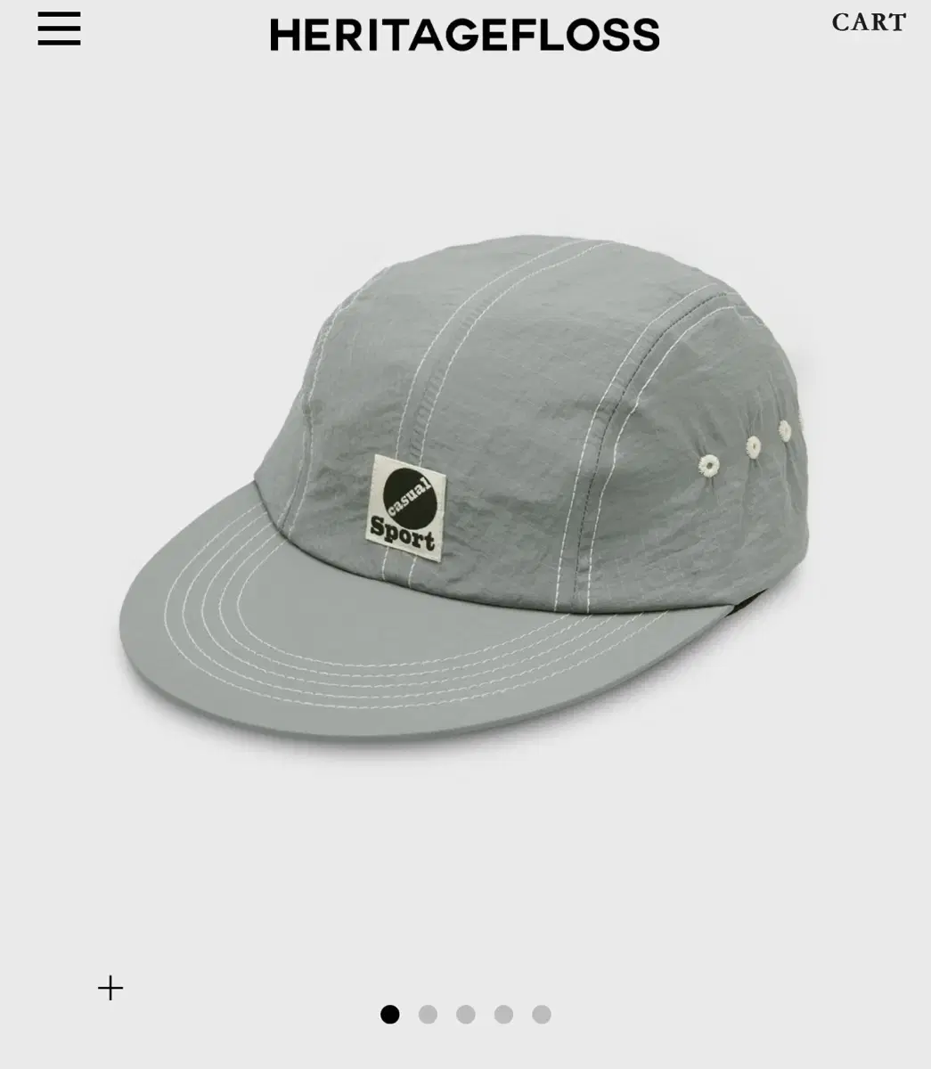 heritagefloss nylon hat long bill cap gray