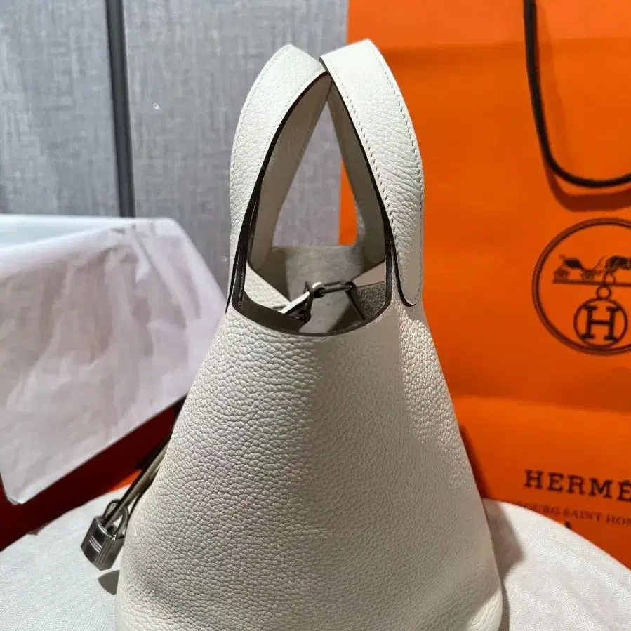 HERMES Taurillon Clemence 야채바구니 버킷백 핸드백