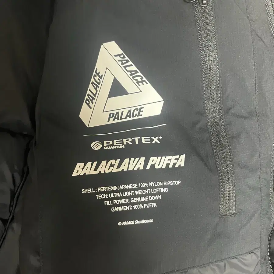 Palace Pertex Matte Balaclava Puffa 블랙