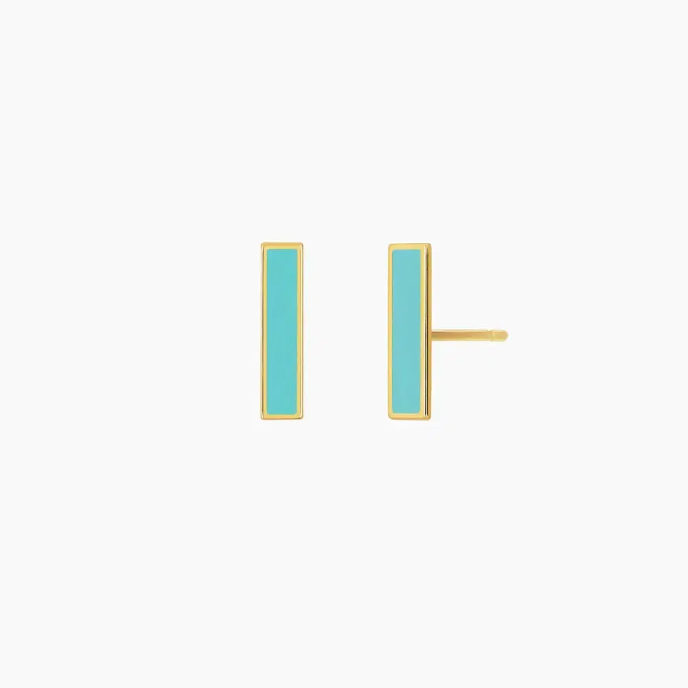 Atelier small square earrings