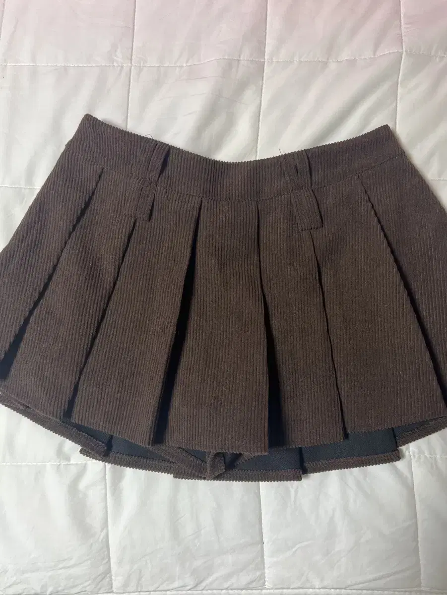 Brown corduroy winter skirt