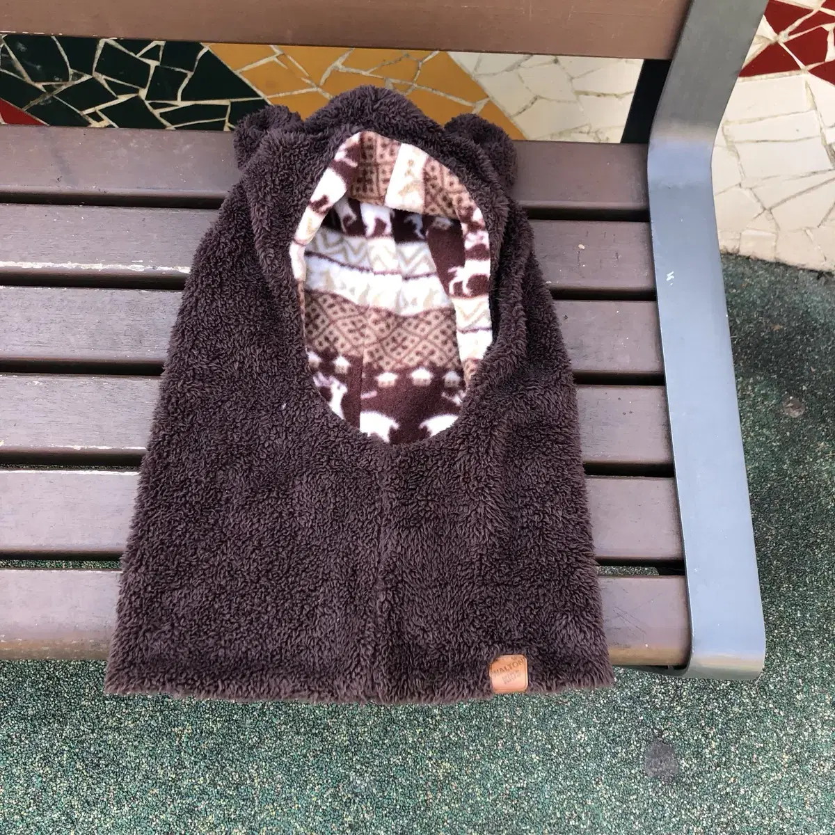 Vintage walton kids bear balaclava