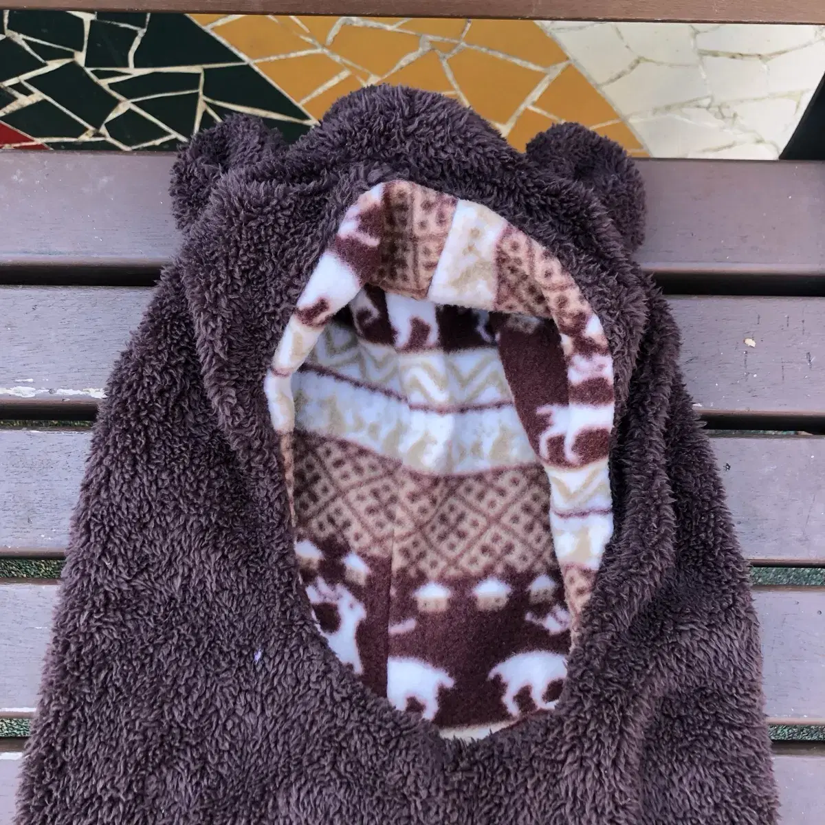 Vintage walton kids bear balaclava