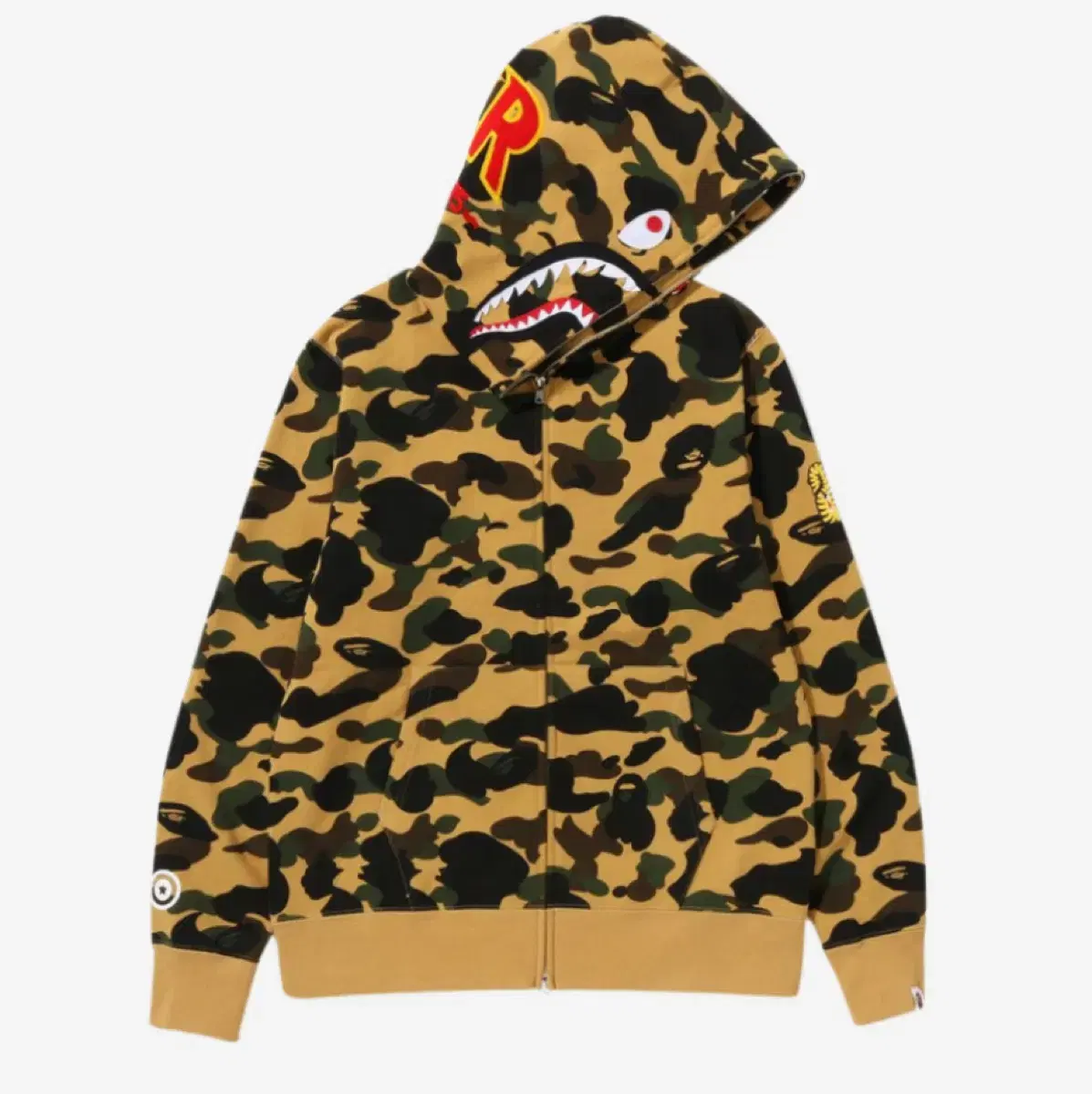 Tappo)VapeFirst Camo Shark Hoodie Yel M Yellow