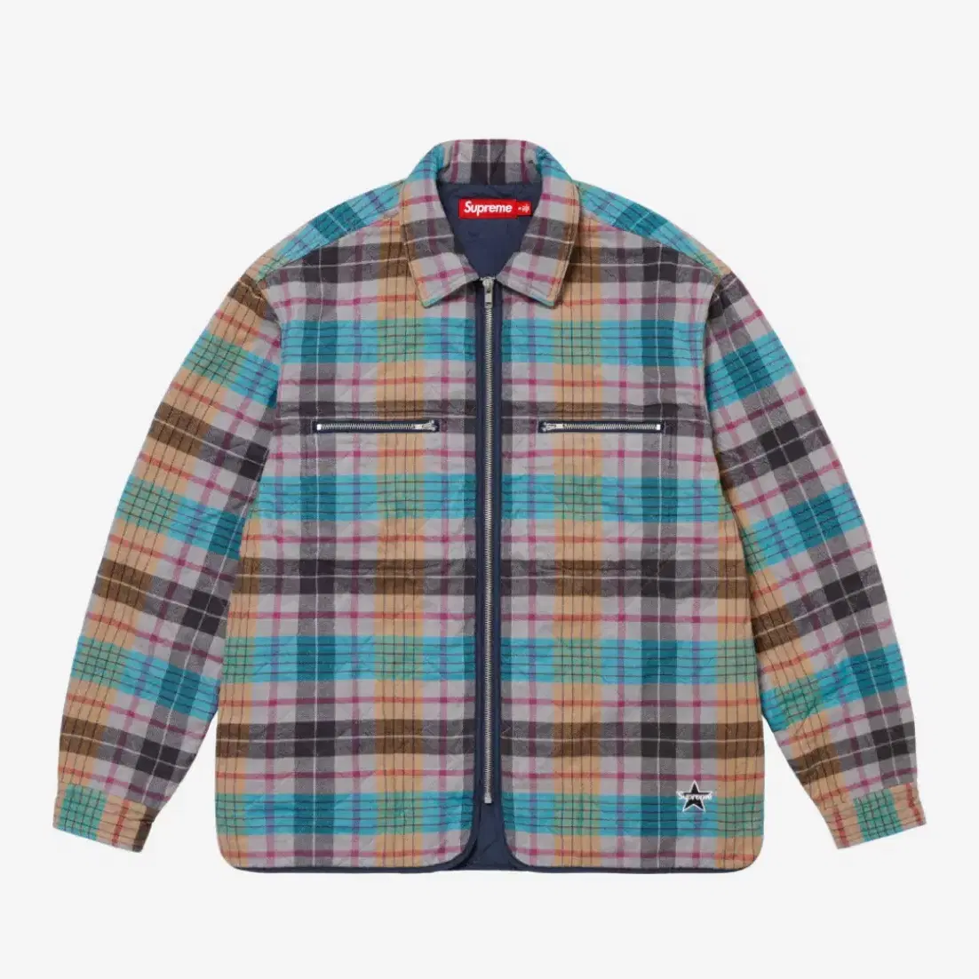 Supreme Quilted Flannel Zip Up L사이즈