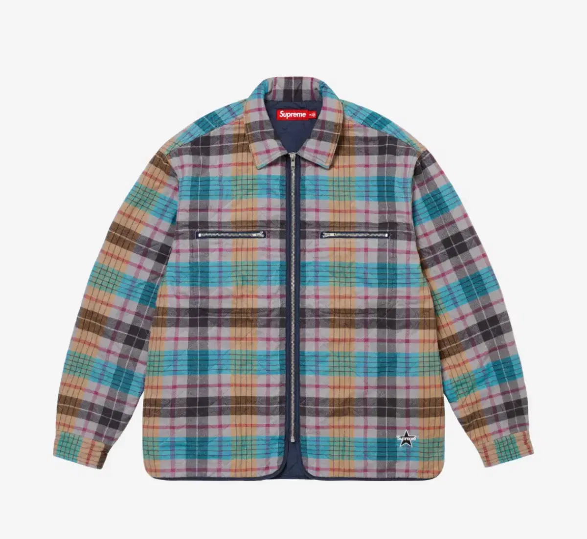 Supreme Quilted Flannel Zip Up L사이즈