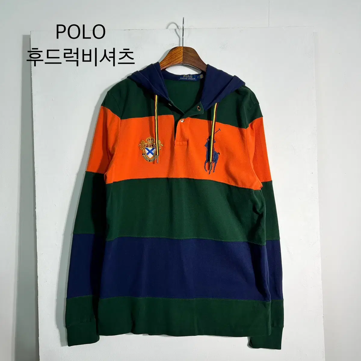 POLO 폴로 후드 럭비셔츠