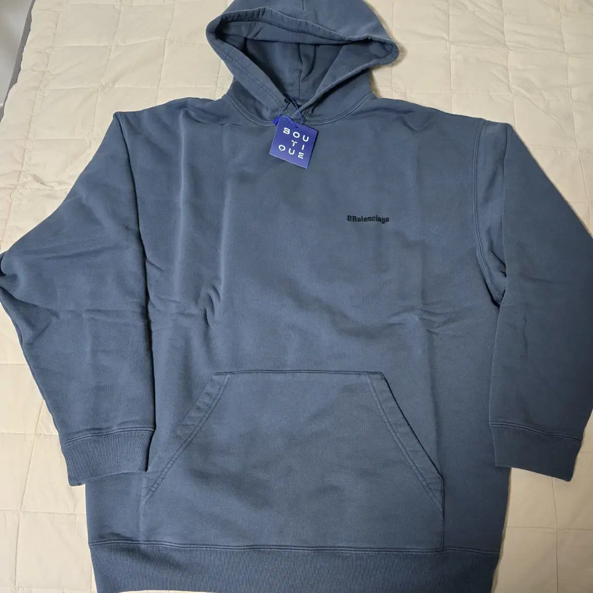 New) Balenciaga BBcorp Hoodie bloo M