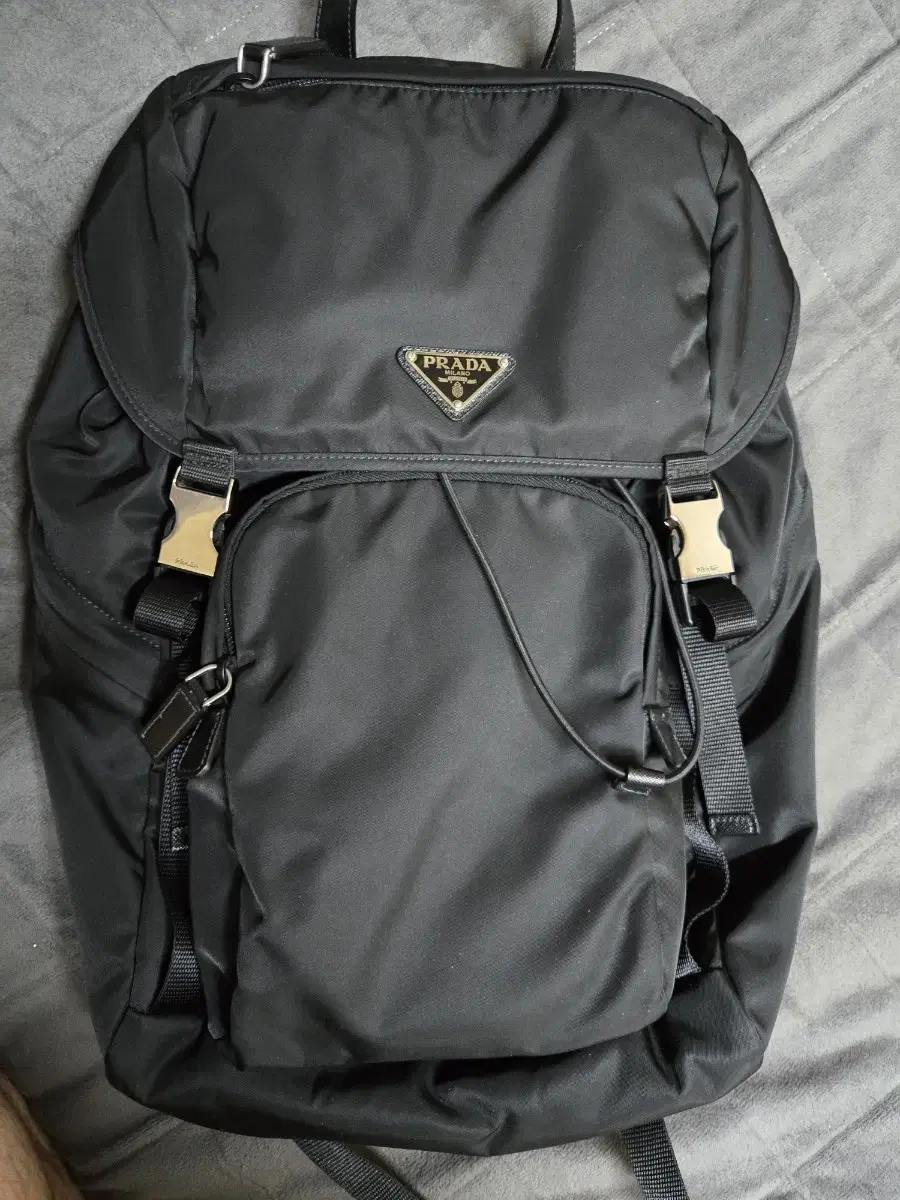 Prada Triangle Logo Rina Nylon Backpack 2VZ135 2DMG