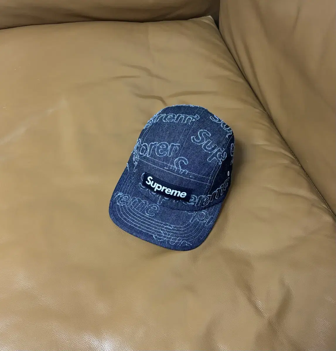 Supreme 슈프림 데님 캠프캡 모자 (Washed Denim)