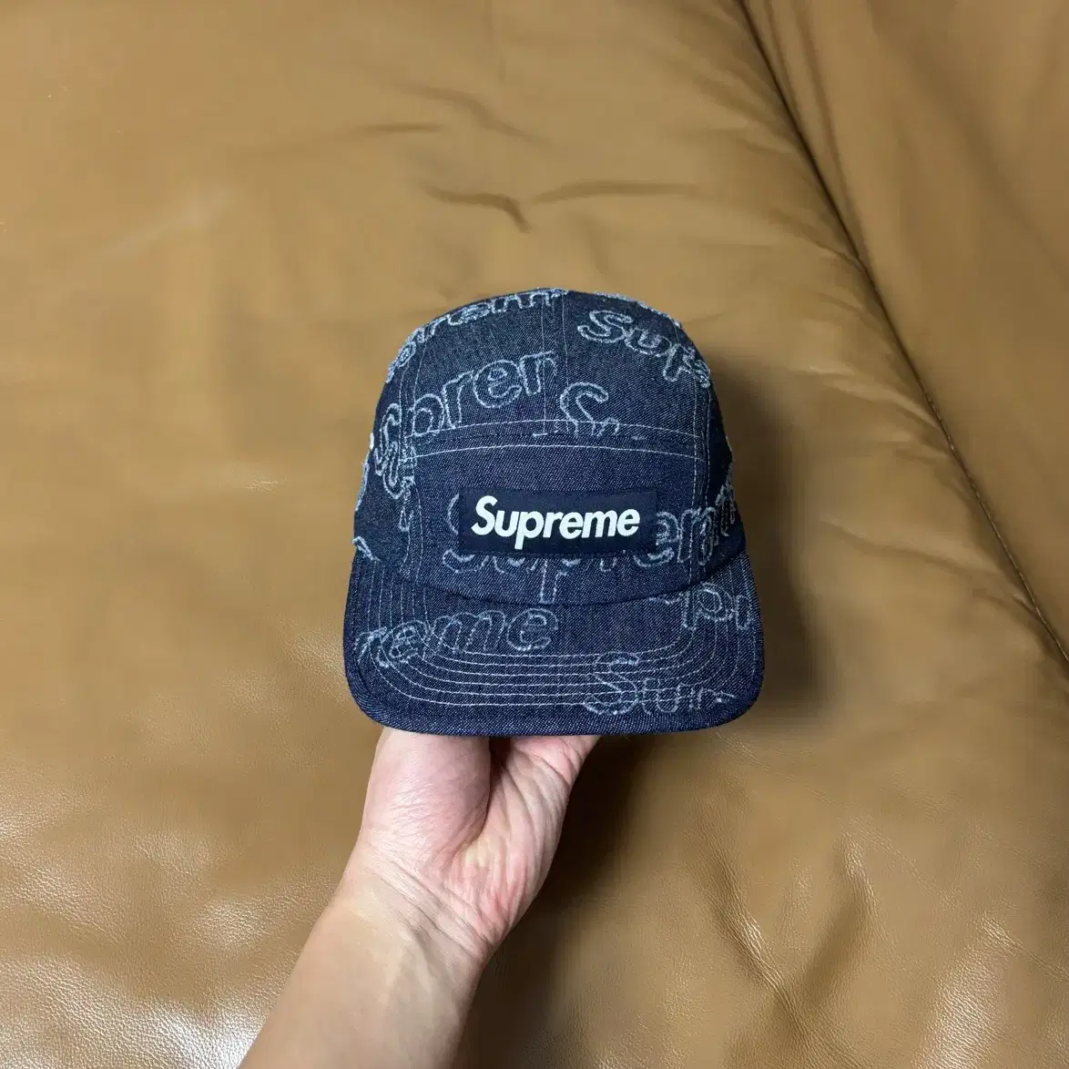 Supreme 슈프림 데님 캠프캡 모자 (Washed Denim)