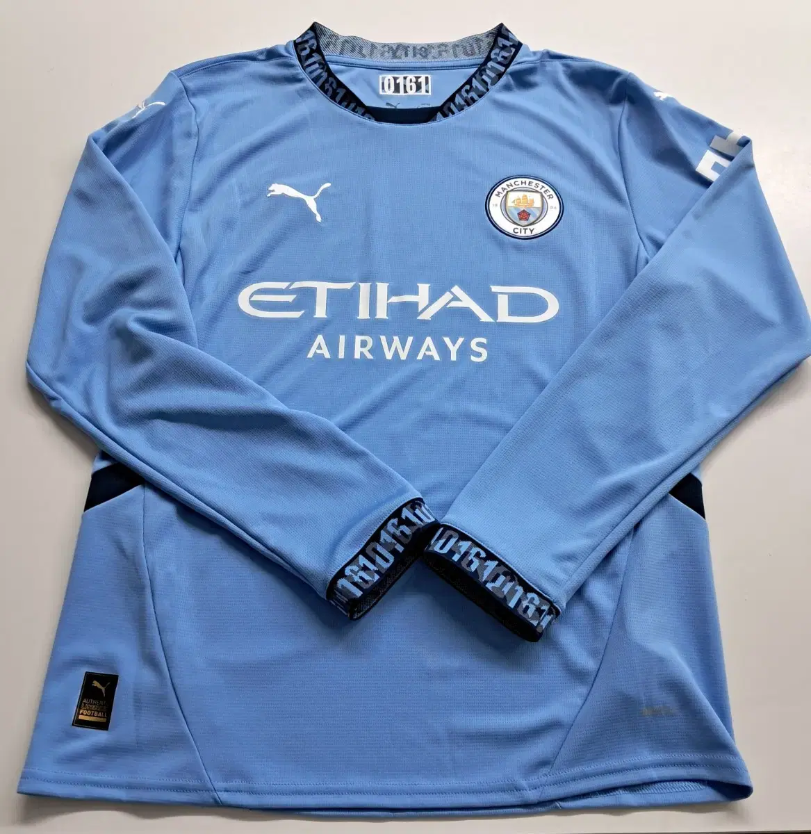 Size M) Man City replica jersey for sale from the 24-25 season.