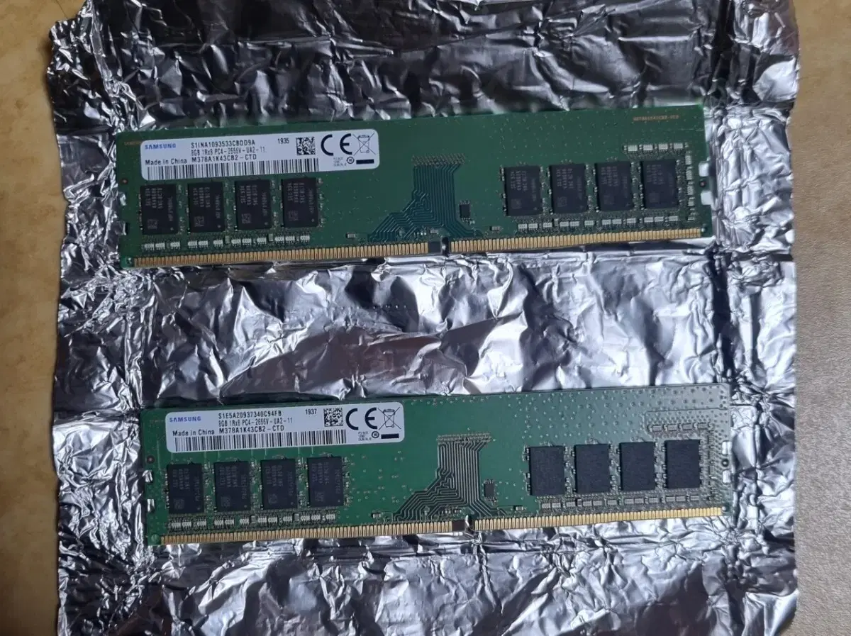 삼성 ddr4 8g ram 2666 2개 팝니다