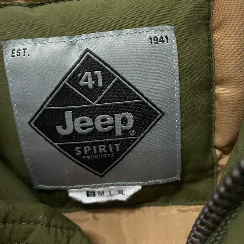 지프 JEEP 카키 덕다운 롱패딩 90 G01286