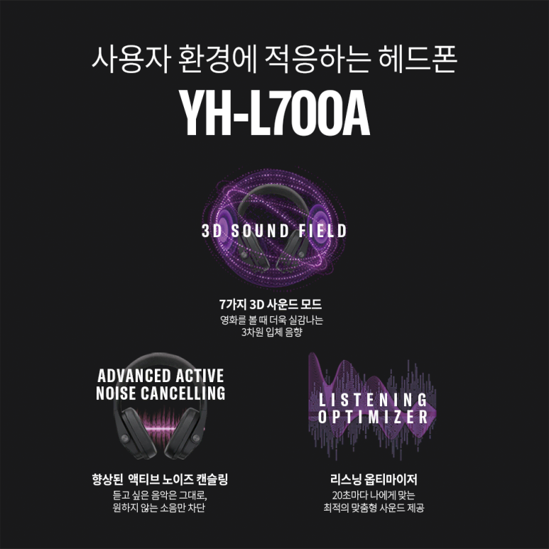 야마하 YH-L700A 노이즈캔슬링 블루투스 헤드폰