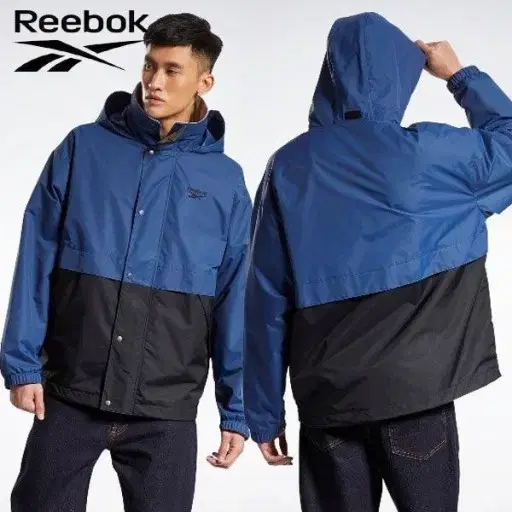 리복 reebok 기모 바람막이 캠핑 자켓 오버핏