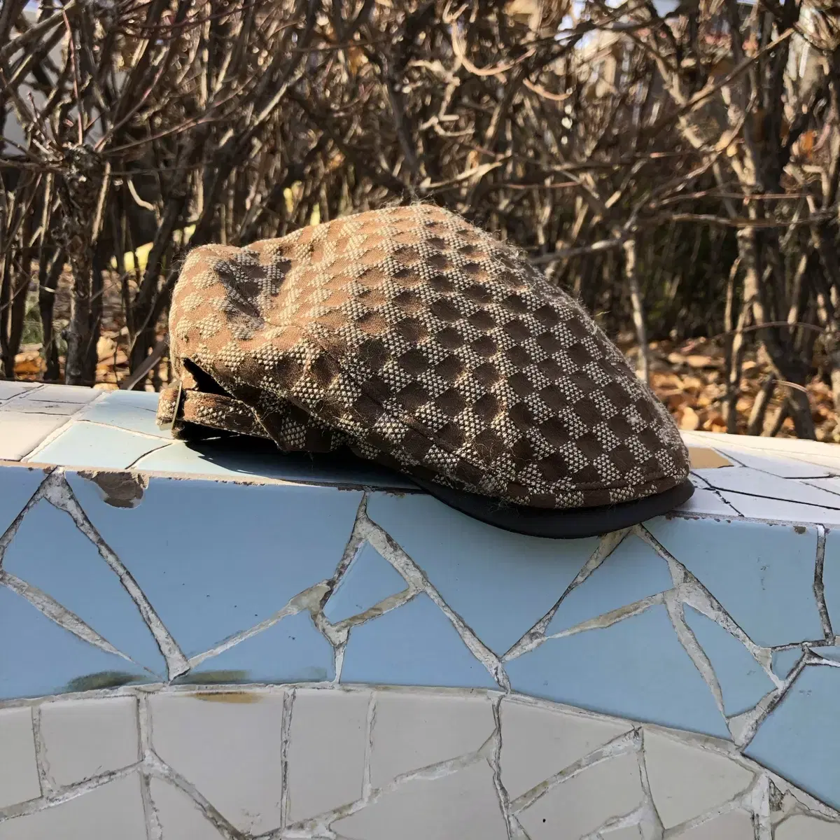 Vintage Walnut muffin hunting cap