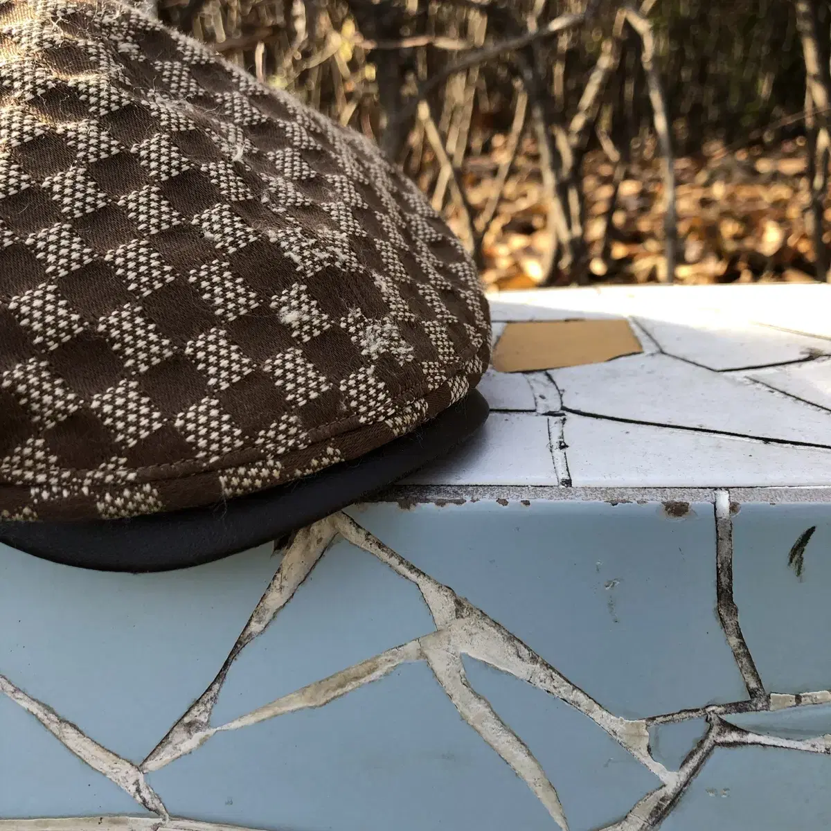 Vintage Walnut muffin hunting cap