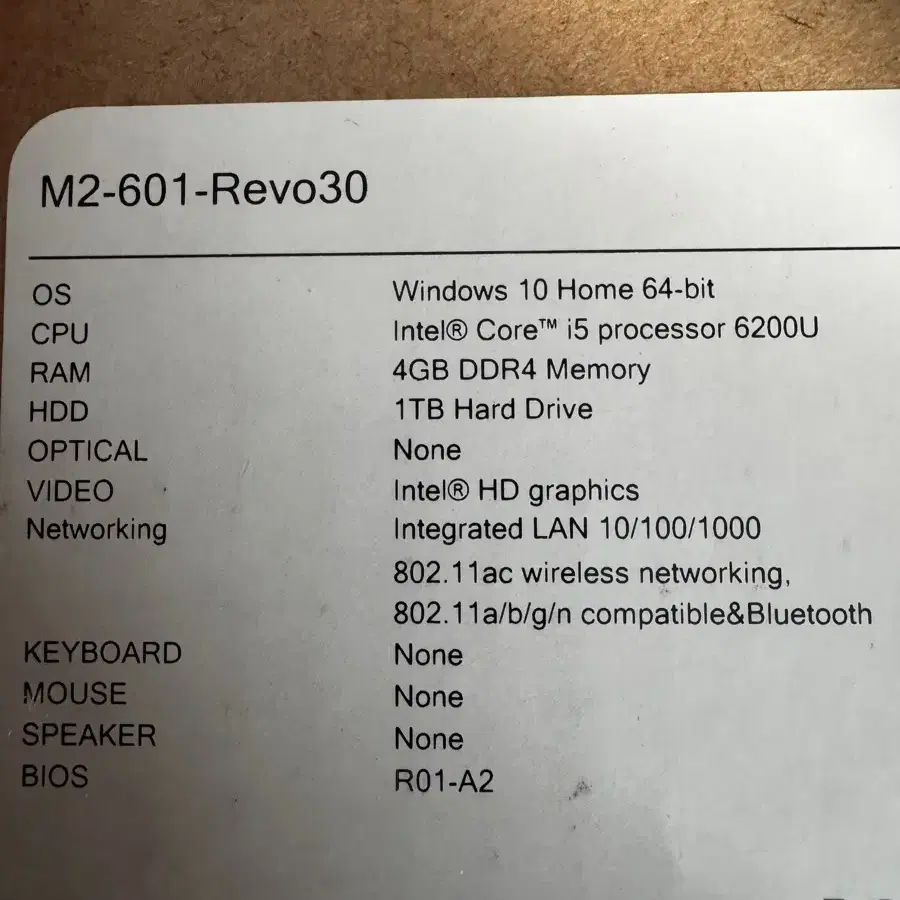 Acer Revo Build M2-601-Revo30(미니 데스크톱 컴퓨