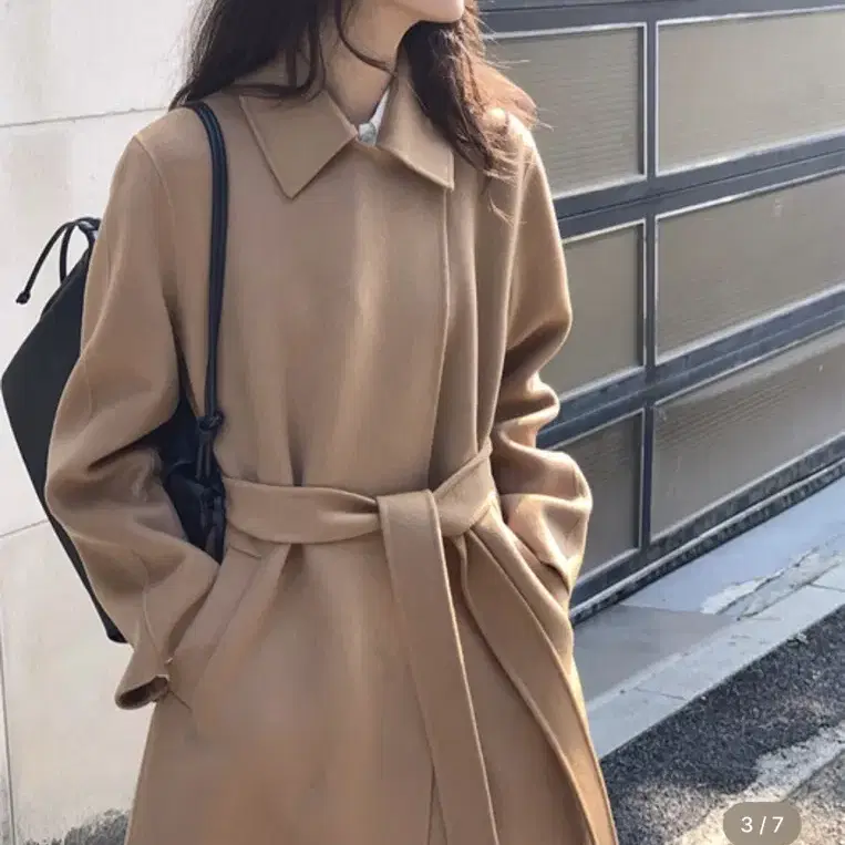 프론트로우 코트 카멜 Cashmere Handmade Coat S