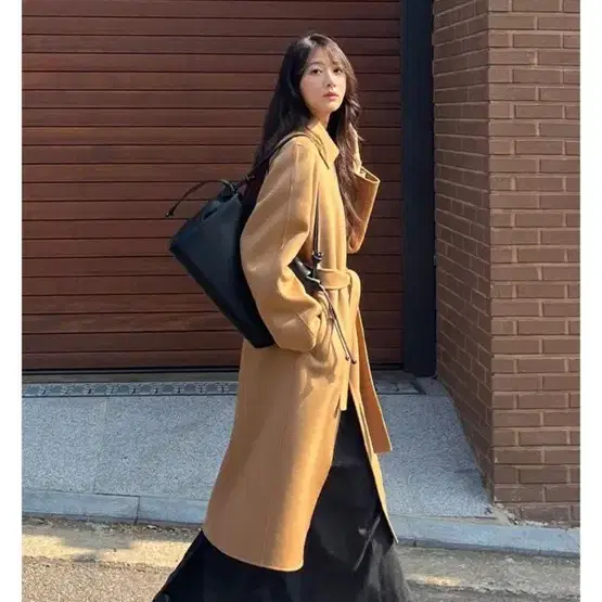 프론트로우 코트 카멜 Cashmere Handmade Coat S