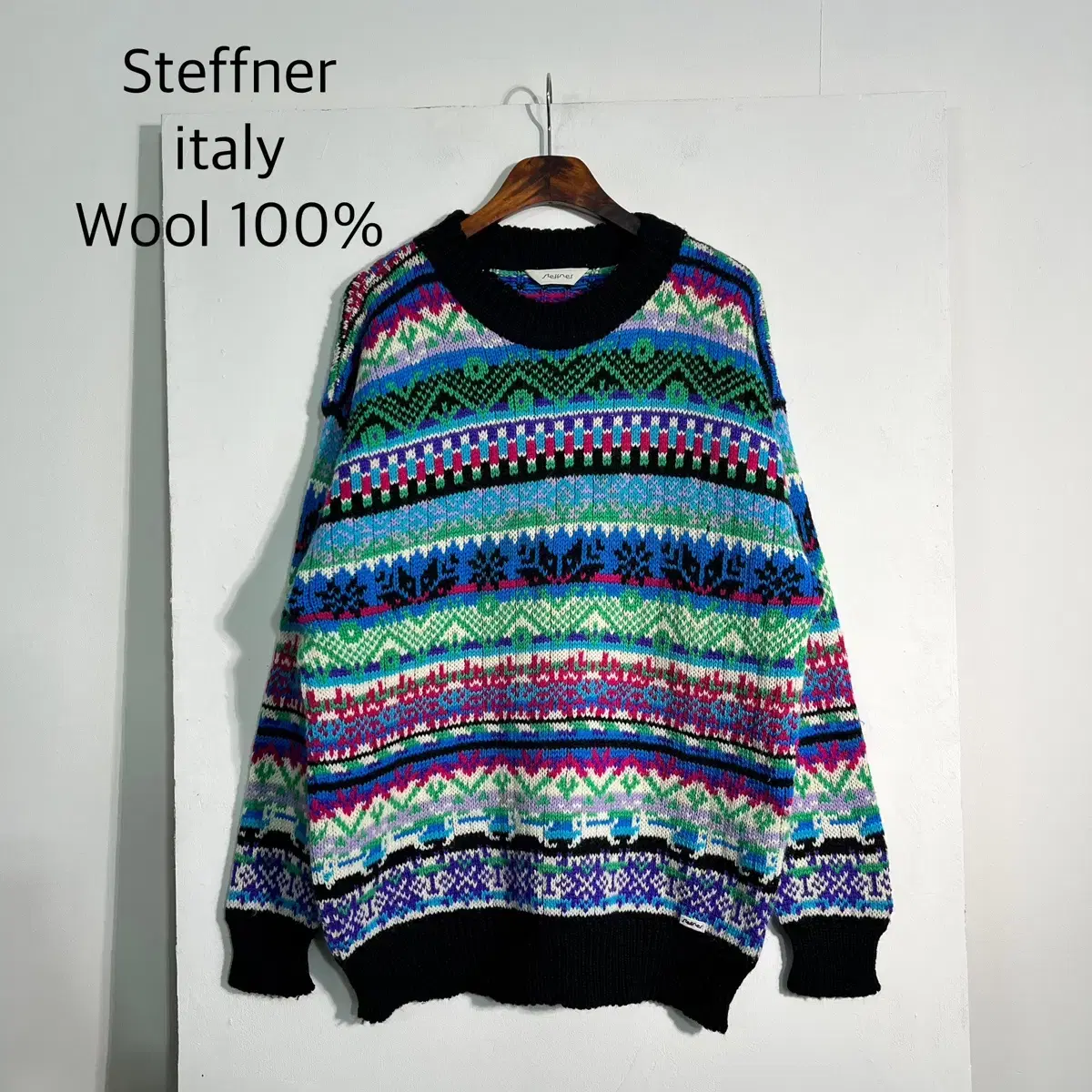 Steffner 울 100%  노르딕 니트 XL~2XL