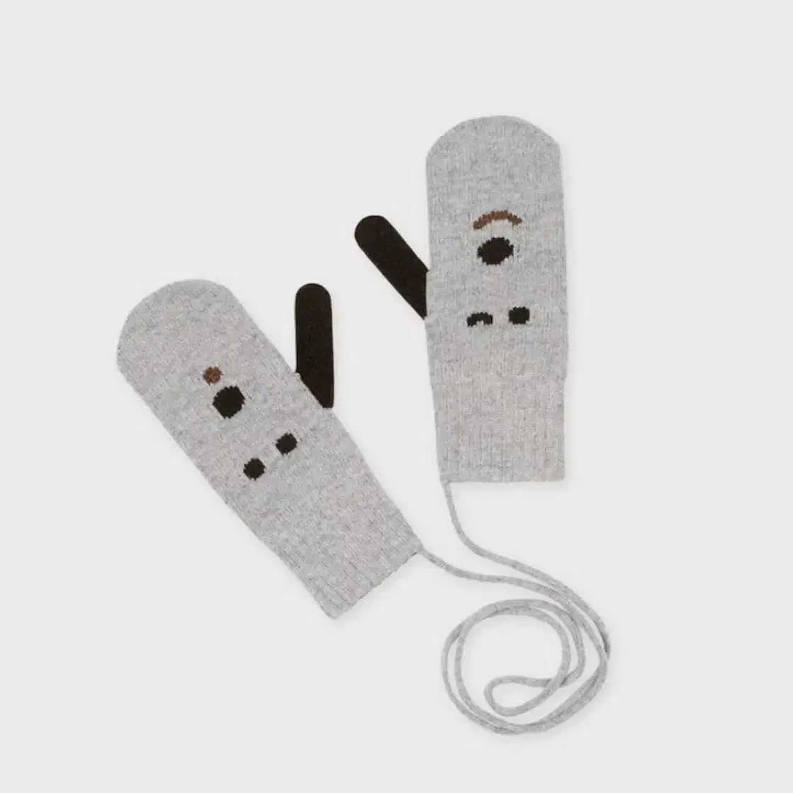 삭스어필 MOGU wool string gloves wink grey