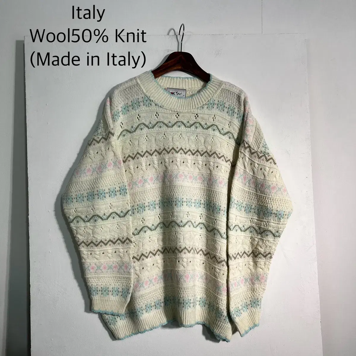 Italy 울 50% 패턴니트 (made in Italy)