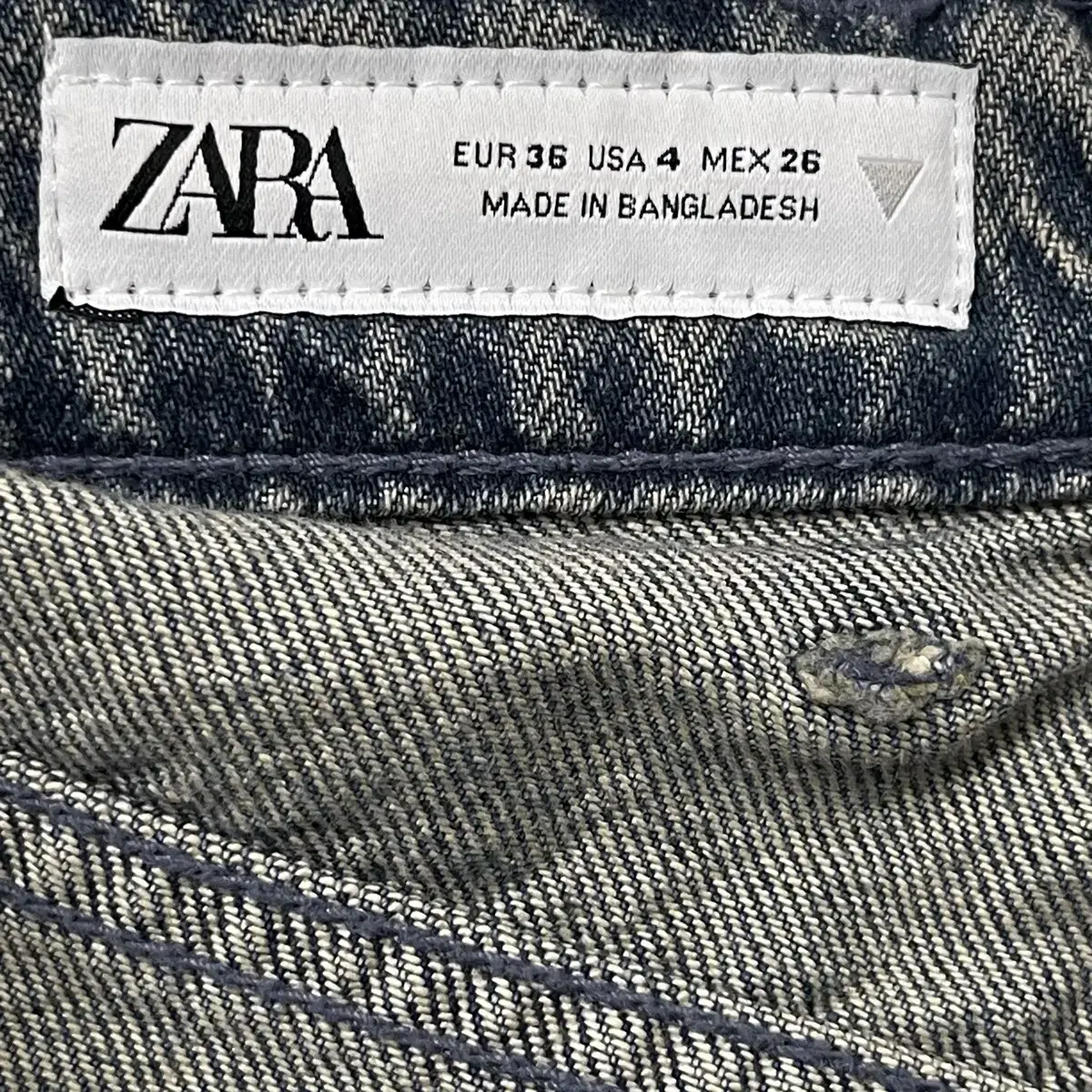 ZARA 자라 빈티지 카고 데님 팬츠 블루