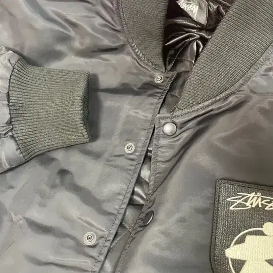 ジャケット・アウター STUSSY SURFMAN STADIUM JACKET ☆送料・関税込☆Stussy☆Stussy Surfman Stadium Jacket Black