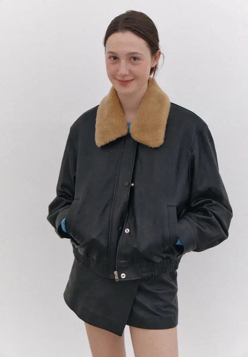 타낫 Shearling leather jacket 시어링 레더 가죽자켓