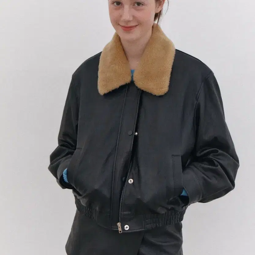 타낫 Shearling leather jacket 시어링 레더 가죽자켓