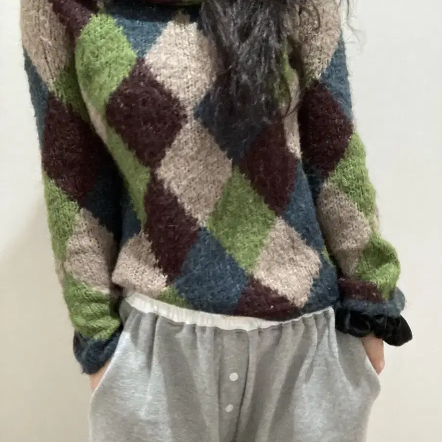 vintage check knit