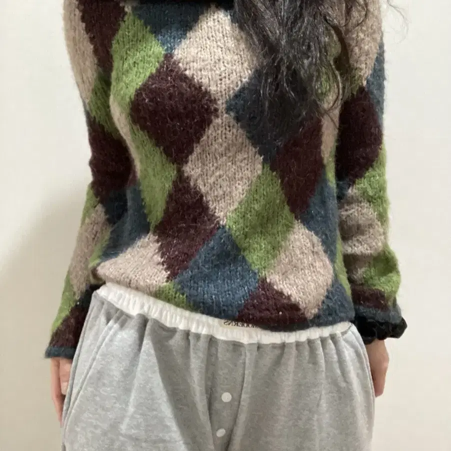 vintage check knit