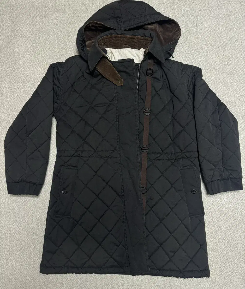 Beaker Quilted Long Hooded Jacket 66