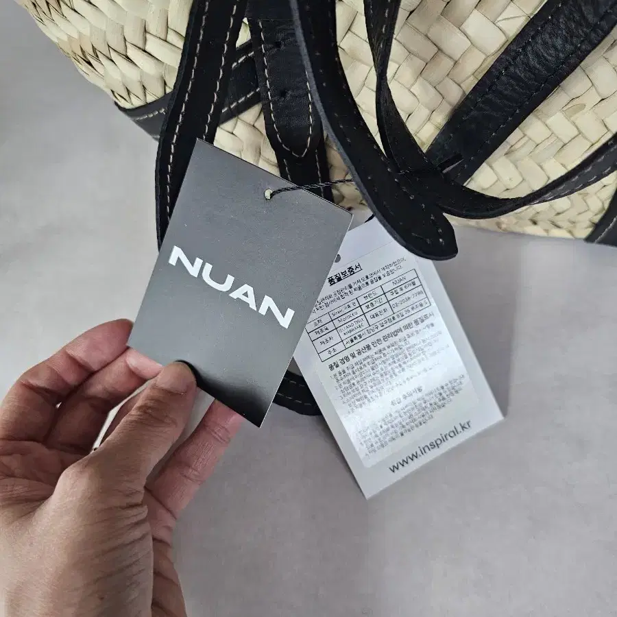 NUAN Straw leather basket bag (누앙 바스켓백)