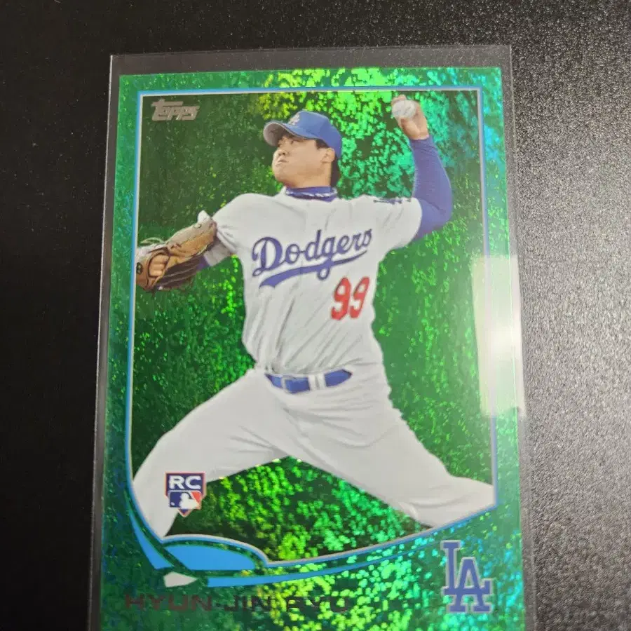 류현진 2013 Topps 그린 에메랄드 루키 카드