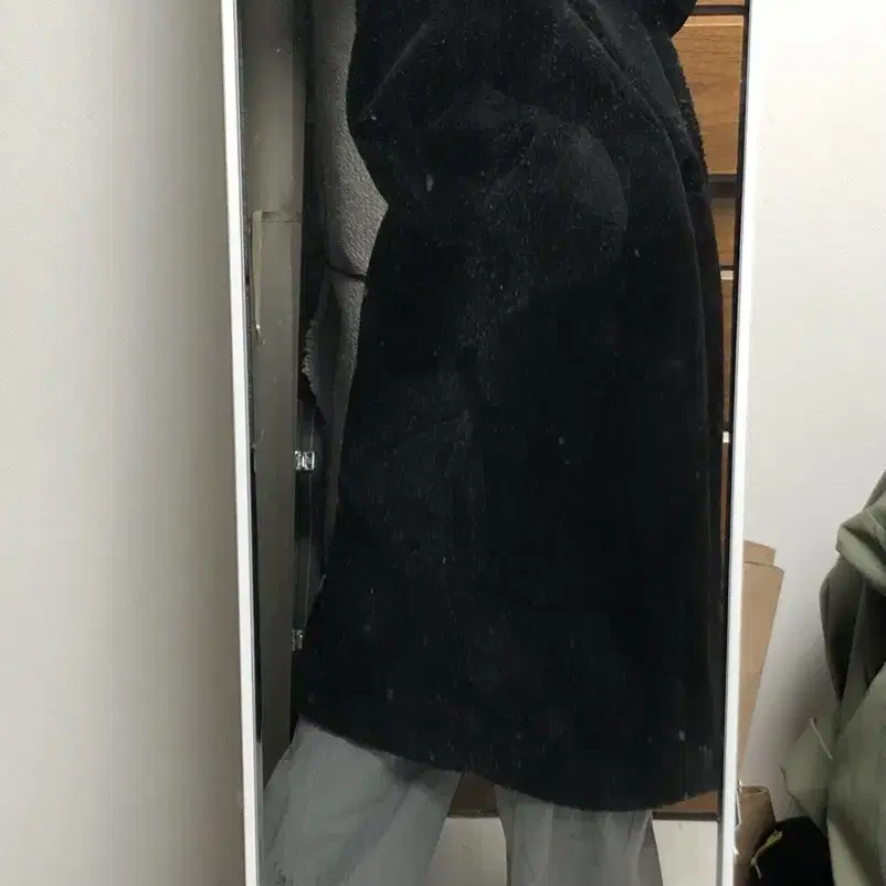 H&M oversized teddy bear coat 테디베어코트