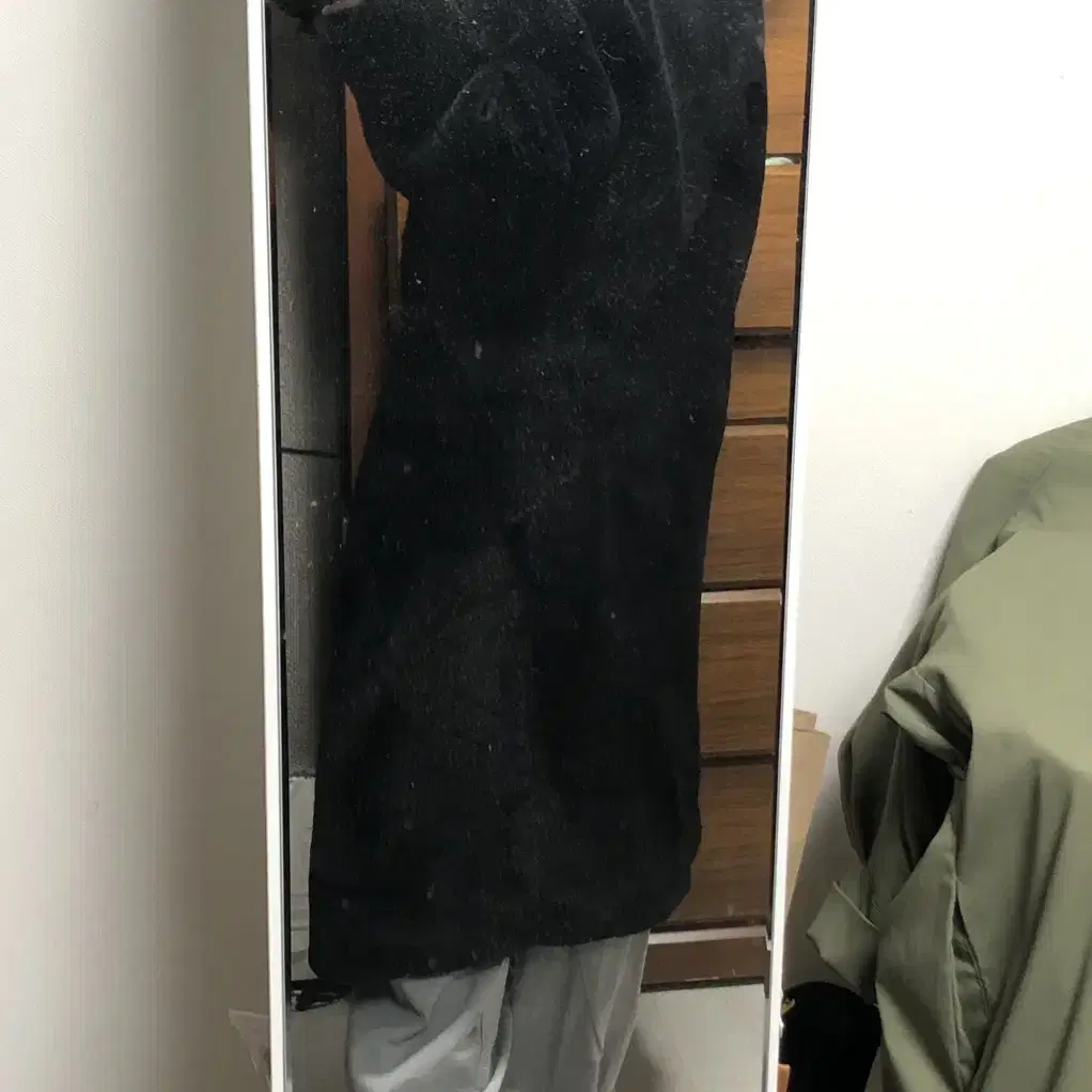 H&M oversized teddy bear coat 테디베어코트