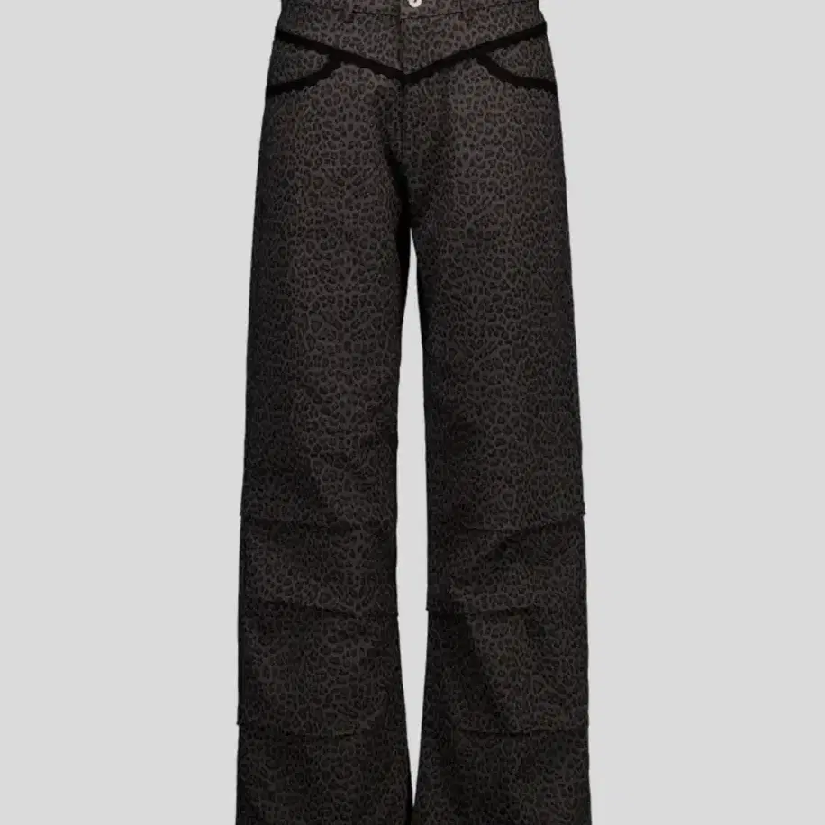 셋업이엑스이 LEOPARD LACE PANTS / CHARCOAL