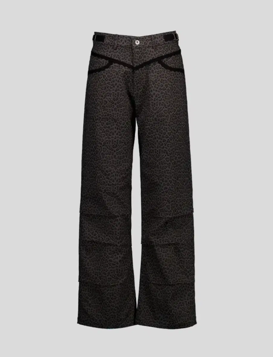 셋업이엑스이 LEOPARD LACE PANTS / CHARCOAL