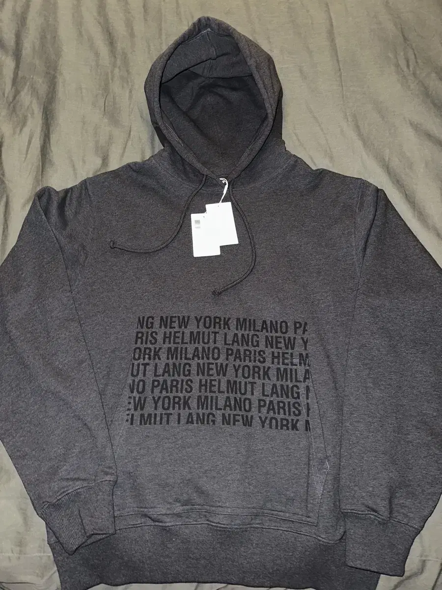 M) Helmut Lang BOX logo HOODIE