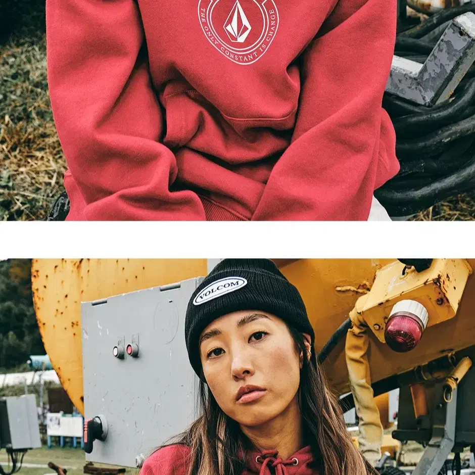 볼컴(VOLCOM) 아치로고 오버핏 기모 후드티_NAVY_네이비 M