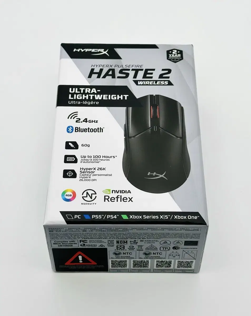 미개봉 HP 하이퍼엑스 Haste 2 유무선 게이밍전문 마우스