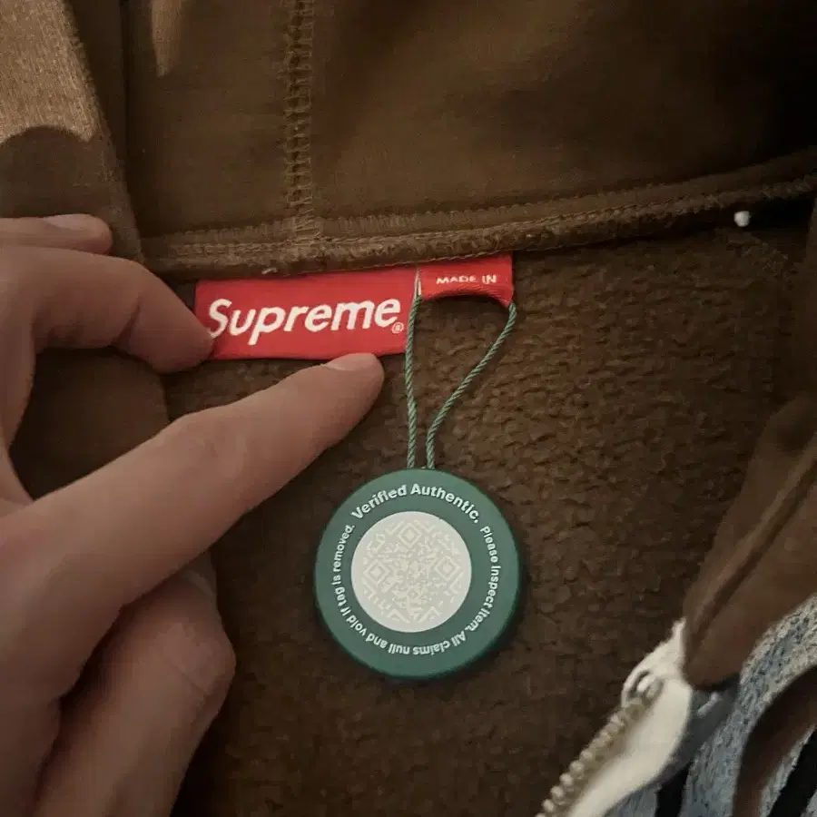 supreme 슈프림 팔콘 래글런 집 업 후드 스웨트셔츠 내츄럴 -