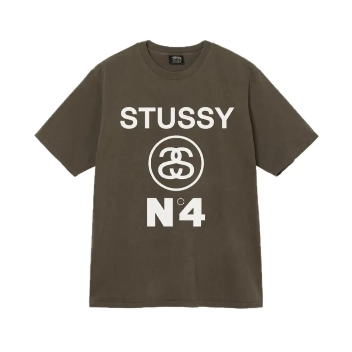 Stussy Pigment Dyed Stussy No. 4 T-Shirt Coffee Brown