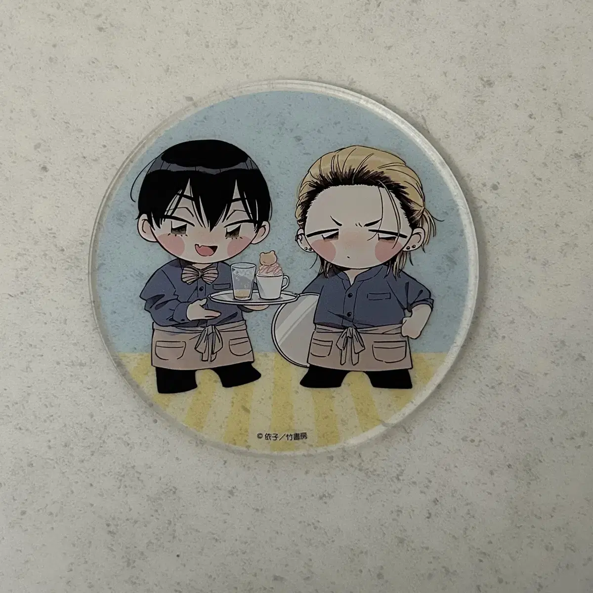 Terrano-kun and Kumazaki-kun Café acrylic Coaster Japanese comic books