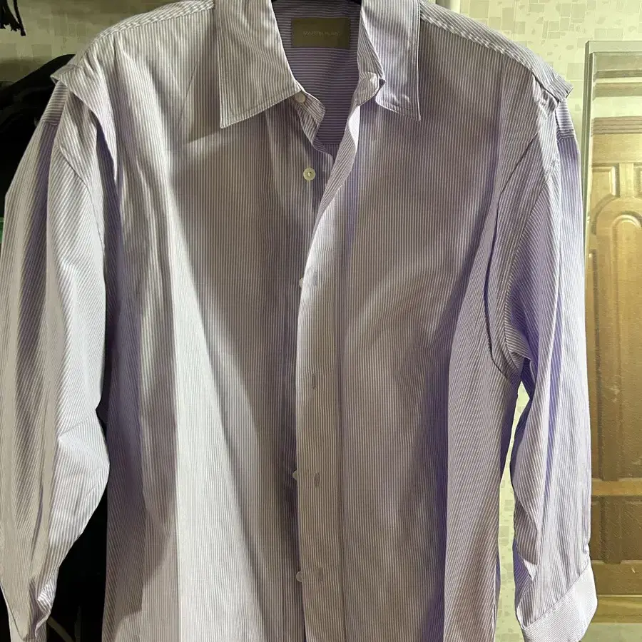 마틴플랜 Shoulder Flash Stripe Shirts-Purple